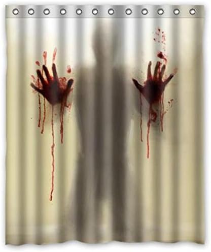 Sparkling Stars New Arrival Walking Dead Creepy Bloody Hands Custom Shower Curtain Halloween Gift 60 X 72 Inch