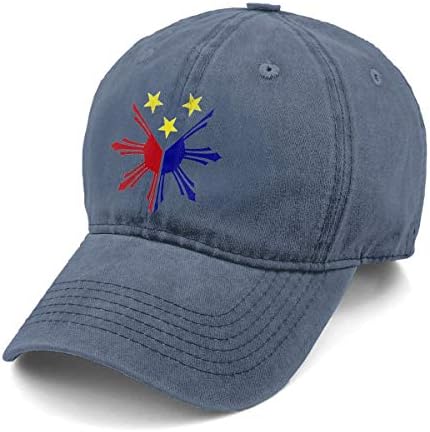 Philippines Sun and Stars Flag New Men and Women Adult Comfort Adjustable Denim Hat Truck Baseball Cap