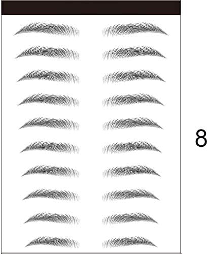 Tenflyer 3D Stick-On Eyebrows Sticker Eye Brow Makeup Decal