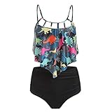 Women Swimsuits Sets, Women Plus Size Ruffle Loose