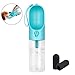 Dog Water Bottle for Walking, Pet Water Dispenser Fashion Antibacterial Portable Dog Cat Travel Water Drink Bottle Bowl Dispenser Feeder Including 2 Filter Elements, Dogs Outdoor Drinking Cup (Blue)