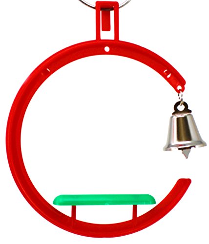 36506 Bonka Bird Toys G Swing cockatiels parakeets finch toy canary cages (Red)