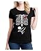 Hot Ass Fitted Single Baby On The Way X-RAY Maternity Karate Skeleton Pregnancy