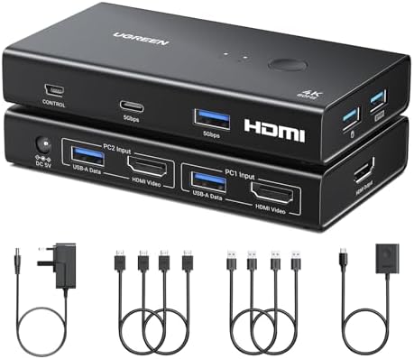 UGREEN HDMI USB KVM Switch in out, 4K@60HZ for Computers