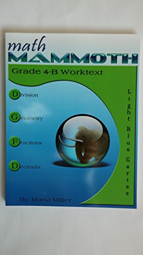 Math Mammoth Grade 4-B Worktext 1481080415 Book Cover