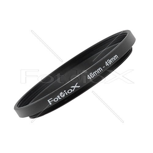 Fotodiox Metal Step Up Ring, Anodized Black Metal 46mm-49mm, 46-49 mm