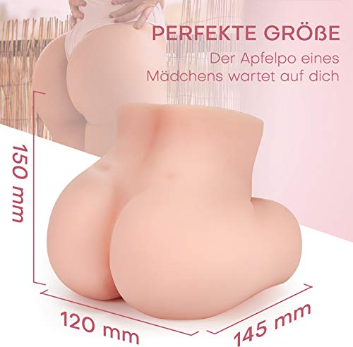 Realistischer Masturbator Pussy mit superechten Schamlippen Taschenmuschi Sexpuppe für männer mit 3D Vagina und Anal Sexspielzeug für Männer Erotik TPE Material 1,9KG Moruioy
