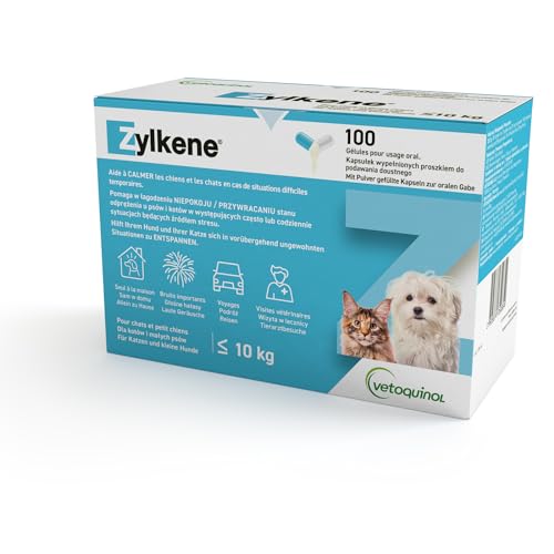 Vetoquinol Gélules Anti-Stress pour Chat/Petit Chien 75 MG Lait flavor 0.15kg