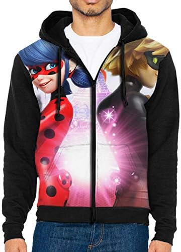 Kinggo Man Miraculous Ladybug with Cap Bag Long Sleeve Zipper Suit