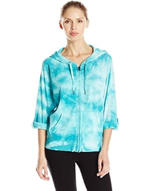 Calvin Klein Performance Women's Tie Dye Fleece Hooded Sweatshirt Jacket