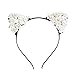Merroyal Cat Ears Flower Headband Hairband Hen Party Bride Hair Fancy Dress Cosplay