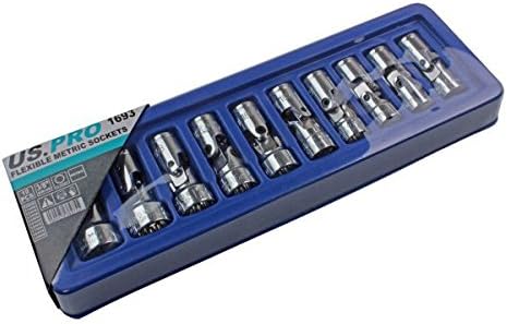 10pc 3/8" Drive Flexible Universal Joint Socket Set 10mm to 19mm UJ Flexi B1102, Variety Pack - Image 3