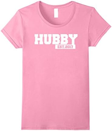 Womens Hubby Established in 2017 Newly Married T-Shirt XL Pink