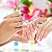 YBB 90 Pcs Rubber Nail Cuticle Pusher Plastic Handle, Rubber Tipped Nail Cleaner Art Tools for Women Nail Shop (pink, purple, blue)