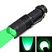BESTSUN 150 Yards Mini Zoomable 300 Lumens Green LED 3-Mode AA/14500 Battery Adjustable Focus Zoom Tactical Flashlight Green Hunting Light Green Coyote Hog Hunting Light Lamp Torch