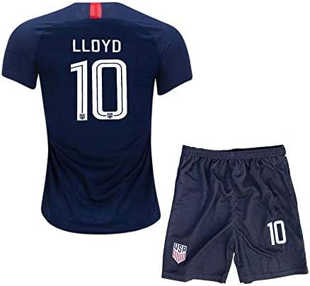 Eyibv Youth Lloyd USA National Carli 10 2018/19 Away Girls/Kids Jerseys & Shorts Sizes Blue