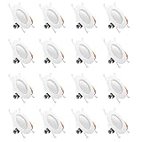 Hyperikon 6 Inch LED Recessed Lighting, 75 Watt Replacement (14W), Retrofit Downlight, 3000K, UL, Energy Star, 16 Pack