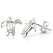 925 Sterling Silver White Natural Mother of Pearl Shell Sea Turtle Post Stud Earrings