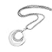 Long Sweater Chain Necklace,Hemlock Women Crystal Butterfly Necklaces Jewelry Sweater Chain Necklaces (Silver)