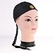 Baoblaze Set of 2pcs Fashion Adults Men Black Chinese Oriental Cap With Ponytail Party Cosplay Hats Stage Performance Props