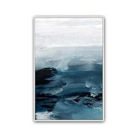 Framed Canvas Wall Art Abstract Color Block Canvas Prints Home Artwork Decoration for Living Room,Bedroom - 16x24 inches