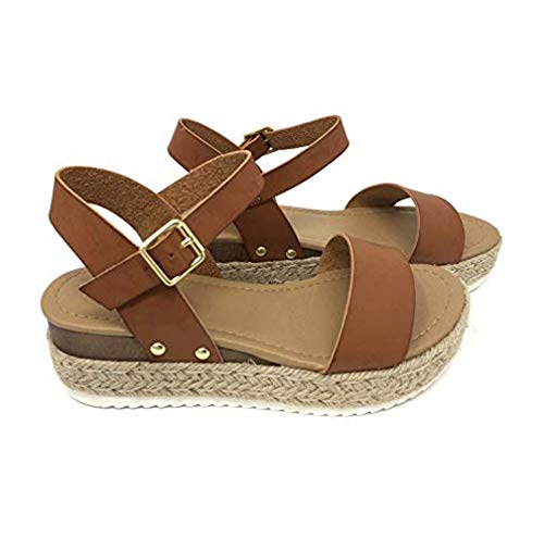 Womens Casual Espadrilles Trim Rubber Sole Flatform