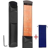 COWEEN Pocket Guitar 6 Strings Portable Guitar Practice Gadgets 6 Fret Pocket Strings for Beginners