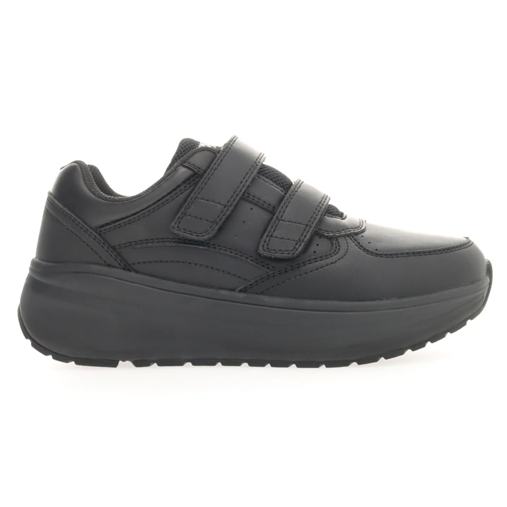 Propét Women’s Ultima Strap Closure Leather Orthotic Athletic Shoes Black 7.5 Medium US