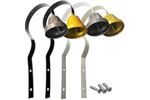HALLWAYEE 2 Pack Pet Door Bell, Tinkle Bell for Potty Training Housetraining,All Metal Dog Doorbell,Walled Durable Bell (4 Pack)