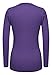 Zeagoo Women Long Sleeve Button Decor Slim Casual Basic T-Shirt Blouse Purple