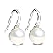 Women's Classical Freshwater Cultured Pearl Dangle Earrings White 925 Sterling Silver
