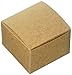 Iconikal 3 x 3 x 2-inch Gift Or Favor Box, Kraft Brown, 100-Count