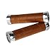 Brooks Saddles Leather Wrap Slender Grips, Honey