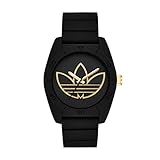 adidas Men's 'Santiago' Quartz Rubber and Silicone Casual Watch, Color:Black (Model: ADH3197)