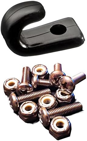 48 J-Hooks & 48 Stainless Steel Screws with Lock Nuts for Kayak Bungee Cord - Lashing Hook