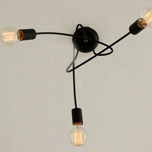 LightInTheBox Chandelier, 3 Light, Modern Characteristic Metal PaintingHome Ceiling Light Fixture Flush Mount, Pendant Light Chandeliers Lighting,Home Color=Black;Voltage=110-120V - Thumbnail 2