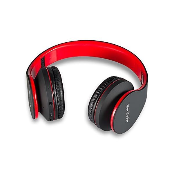 Wireless-Bluetooth-Over-Ear-Stereo-Foldable-Headphones-Wireless-and-Wired-Mode-Headsets-with-Soft-Memory-Protein-EarmuffsBuilt-in-Mic-for-Mobile-Phone-TV-PC-Laptop-BlackRed Wireless Bluetooth Over Ear Stereo Foldable Headphones, Wireless and Wired Mode Headsets with Soft Memory-Protein…