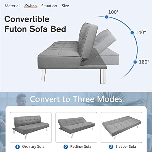 Furmax Futon Sofa Bed Convertible Sleeper Couch Bed for Living Room