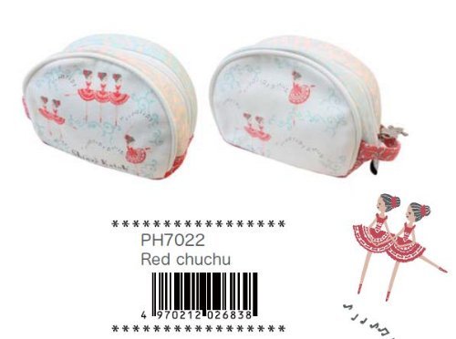 Shinzi Katoh Design Cotton Cosmetic Bag (Red chuchu)