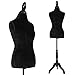 Best Choice Products Female Mannequin Torso Display w/Adjustable Tripod Stand and Foam Padding, Black