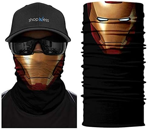 Unisex Adult Multifunctional Headwear Bandana Neck Gaiter for Sport Parties Halloween and Carnival Movie Characters