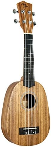 Eddy Finn Pineapple Ukulele (Zebra Wood and Mahogany) with Free Tuner and Polishing Cloth (EF-PNAPL)