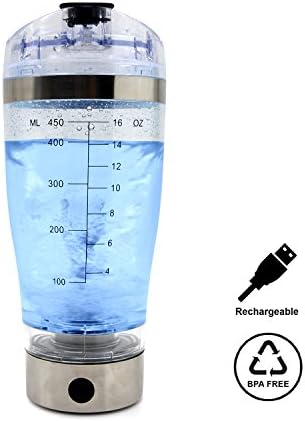 Tornado Shaker,USB Rechargeable 16oz/450ml Protein Shaker Bottle,High-torque Vortex Mixer Cup,Electric Portable Stirring Blender Mixer for Powder Shake,BPA-Free Automatic Stirrer for Baby,Women,Men