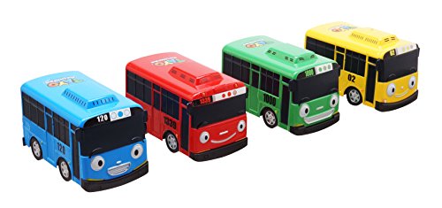Tayo The Little Bus Play Set - 4 Metal Vehicles Set, Pull Back Mini Cars â€¦