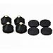 LuguLake Ebony Wood & Brass Speaker Spike for Amplifier/Studio Monitor/CD Player/TV Feet 0.9 inch,4 Packs