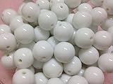 10pc 20mm White Acrylic Chunky Beads Bubblegum Beads Necklace Beading Supplies