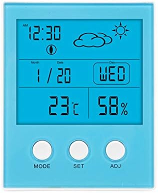 Minmin デジタル温湿度計 室内温度計 高精度サーモハンギング湿度計 ラッピング デスクトップ 家庭 Blue オフィス Color 湿度 計