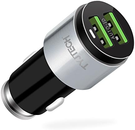 Dual USB Car Charger, TYJTECH 21W 4.2A 2-Port USB Car Adaptor Rapid Charging Technology (Built-in Safety Protection) for Phone 8/iPhone X/iPhone 7/6S Plus/5S, iPad Air/Mini, Galaxy S8/S7/S6 Edge