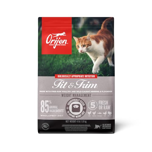ORIJEN Fit and Trim Dry Cat Food, Grain Free Cat Food for Adult Cats