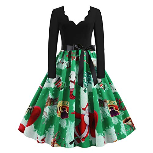 white christmas dresses Retro Stage Vintage Christmas Swing Dress
